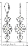 Lucia Costin Silver Swarovski Earrings