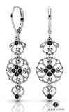 Lucia Costin Silver Swarovski Earrings