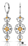 Lucia Costin Silver Swarovski Earrings