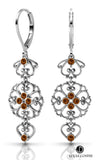 Lucia Costin Silver Swarovski Earrings