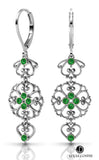 Lucia Costin Silver Swarovski Earrings