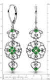 Lucia Costin Silver Swarovski Earrings