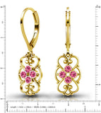 24K Yellow Gold Plated Earrings by Lucia Costin