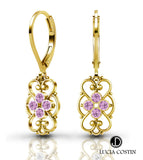 24K Yellow Gold Plated Earrings by Lucia Costin