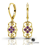 24K Yellow Gold Plated Earrings by Lucia Costin