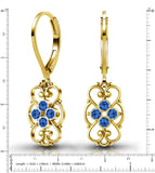 24K Gold Plated Earrings by Lucia Costin with Swarovski