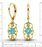 24K Gold Plated Earrings by Lucia Costin with Swarovski