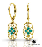 Gold Plated Earrings by Lucia Costin, Handmade in USA