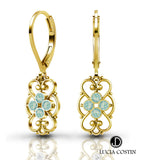 24K Gold Plated Earrings by Lucia Costin with Swarovski