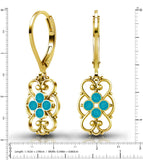 24K Gold Plated Earrings by Lucia Costin with Swarovski