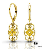 Lucia Costin 24K Yellow Gold Plated Silver Earrings