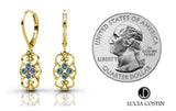 24K Gold Plated Earrings by Lucia Costin with Swarovski