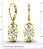 24K Gold Plated Earrings by Lucia Costin with Swarovski