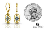 24K Gold Plated Earrings by Lucia Costin with Swarovski