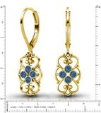 24K Gold Plated Earrings by Lucia Costin with Swarovski