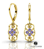 24K Yellow Gold Plated Earrings by Lucia Costin