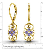 24K Yellow Gold Plated Earrings by Lucia Costin