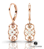 24K Rose Gold Plated Silver Earrings by Lucia Costin