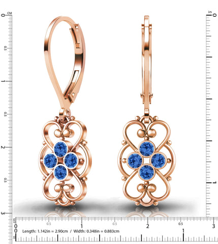 Lucia Costin 24K Gold Plated Earrings with Swarovski