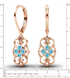 Lucia Costin 24K Gold Plated Earrings with Swarovski