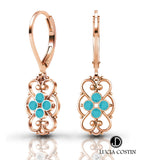 Lucia Costin 24K Gold Plated Earrings with Swarovski