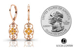 24K Rose Gold Plated Silver Earrings by Lucia Costin