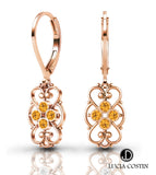 24K Rose Gold Plated Silver Earrings by Lucia Costin