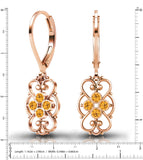 24K Rose Gold Plated Silver Earrings by Lucia Costin