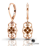 24K Rose Gold Plated Silver Earrings by Lucia Costin