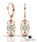 Lucia Costin 24K Gold Plated Earrings with Swarovski