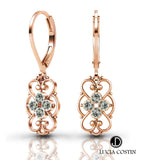 24K Rose Gold Plated Silver Earrings by Lucia Costin