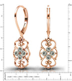 24K Rose Gold Plated Silver Earrings by Lucia Costin