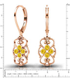 24K Rose Gold Plated Silver Earrings by Lucia Costin