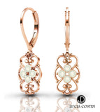 24K Rose Gold Plated Silver Earrings by Lucia Costin