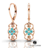 Lucia Costin 24K Gold Plated Earrings with Swarovski