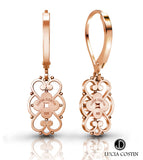 Lucia Costin 24K Gold Plated Earrings with Swarovski